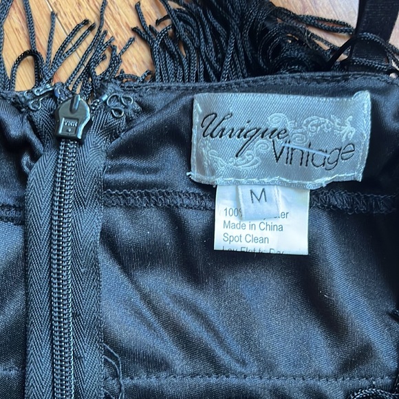 Black Fringe Dress - Holiday Party - Evening Wear - Picture 2 of 4